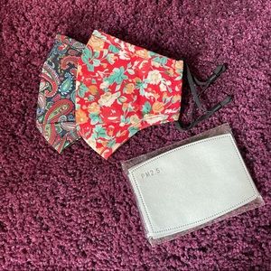 🆕 Cotton Masks w/Adjustable Ear Loops & Nose Wire